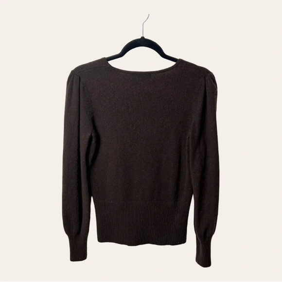 1254. U-KNIT PURE CASHMERE‎ SWEATER BROWN IN COLOR UNKNOWN SIZE SEE MEASUREMENTS - Picture 5 of 9